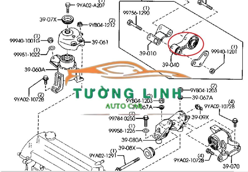 GA2E39100A | CHÂN MÁY SAU MAZDA 626 1997 - Ảnh 4