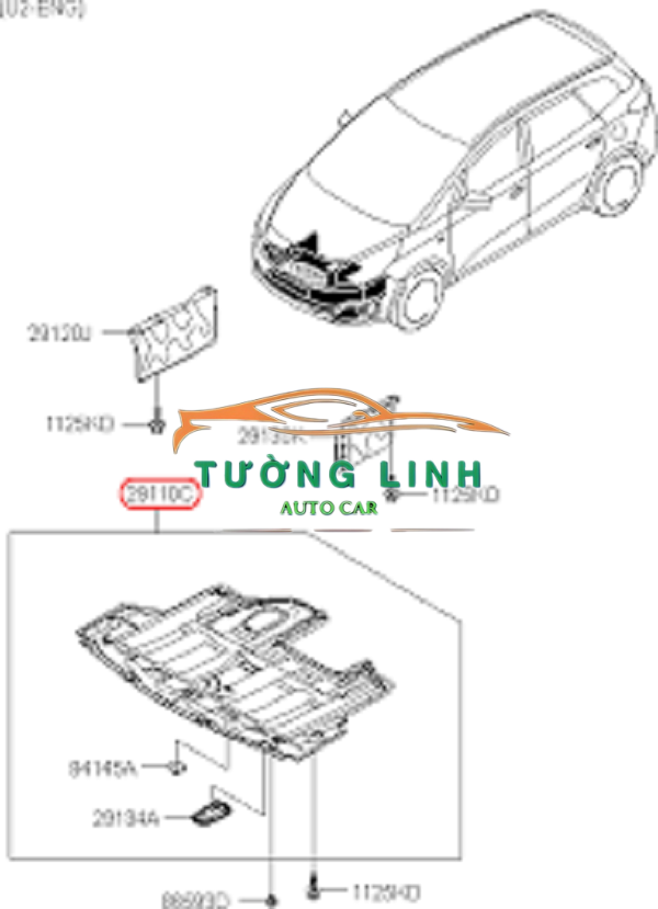 29110A7200 | CHẮN BÙN GẦM XE CERATO 2012 - Ảnh 4