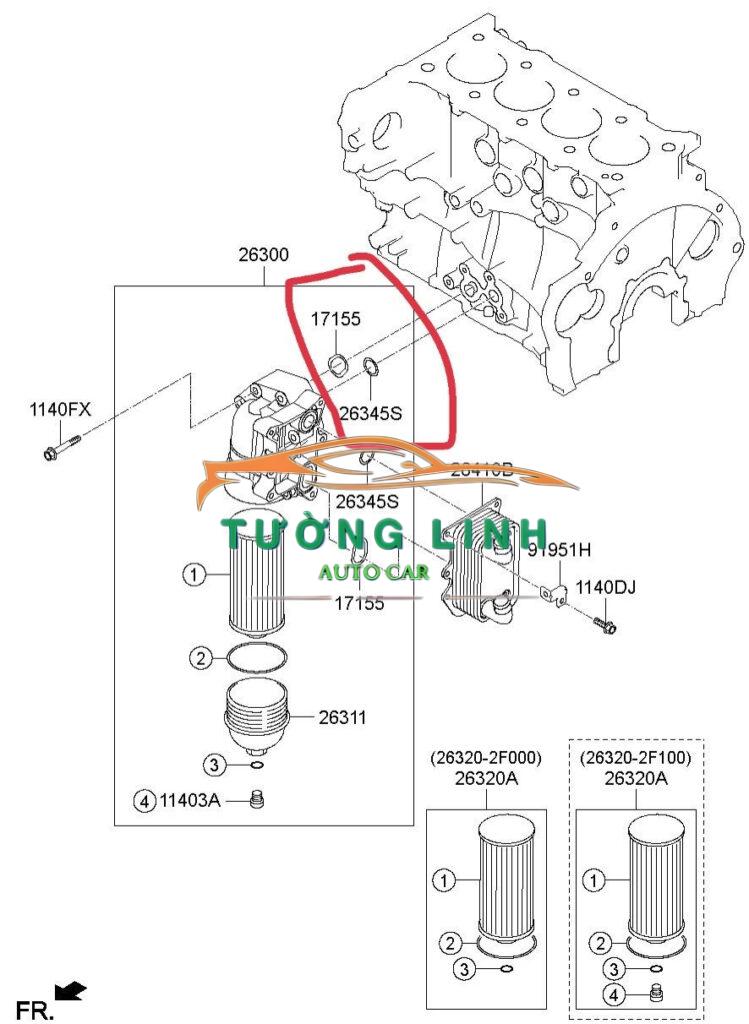 23304EV360 | LỌC DẦU DIESEL XE HINO 500 FC9JETA - Ảnh 3