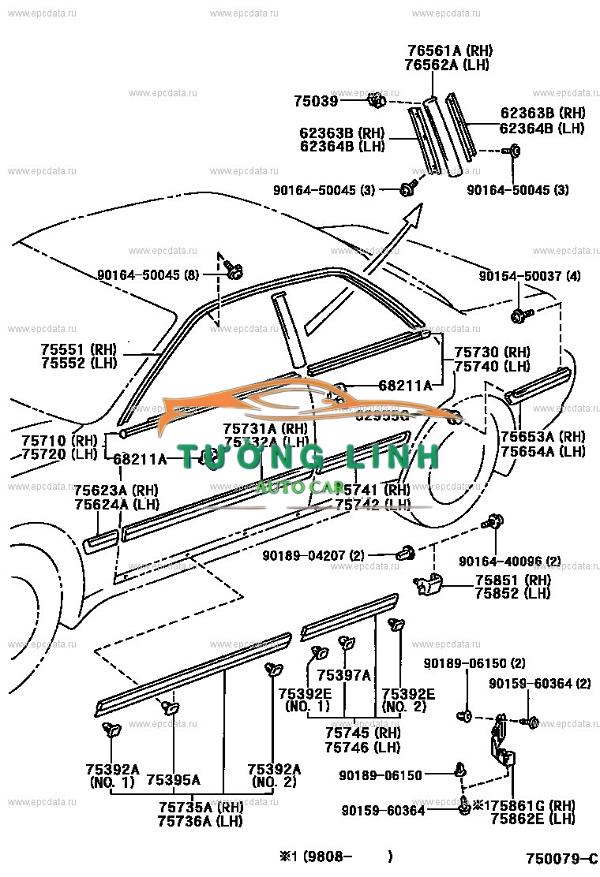 98173798XT | NẸP CÁNH CỬA XE PEUGEOT 4008 2018 - Ảnh 4