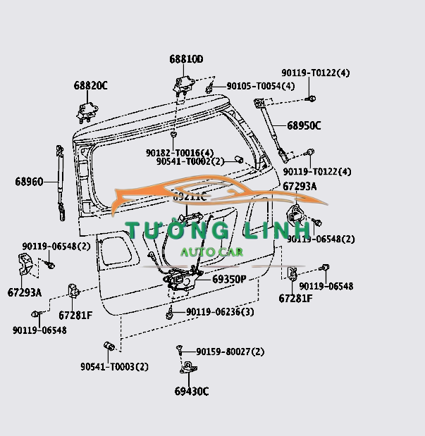 Ổ NGẬM CỬA HẬU HYUNDAI I10 2015 | 81230B4410 - Ảnh 4