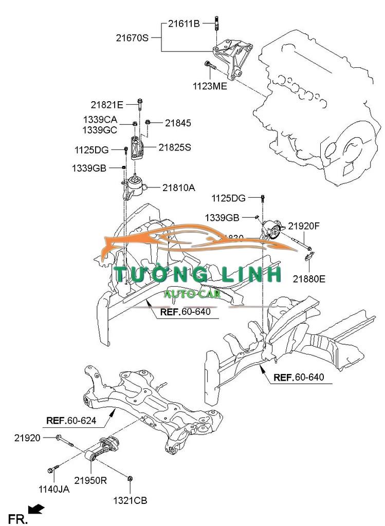 CHÂN MÁY SỐ 8 KIA MORNING 1.0 AT 2009 | 2193007101 - Ảnh 4