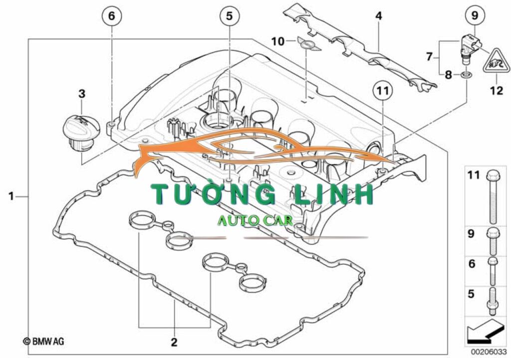Nắp che động cơ toyota camry 2.4 2008 | 126010H030 - Ảnh 4