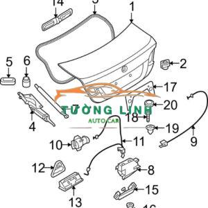 RON CỐP HẬU NISSAN SUNNY 2017 | 848303AW0A - Ảnh 4