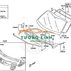 Ốp bản lề capo xe ford ranger 2015-2021 | AB3921020A27AE - Ảnh 5