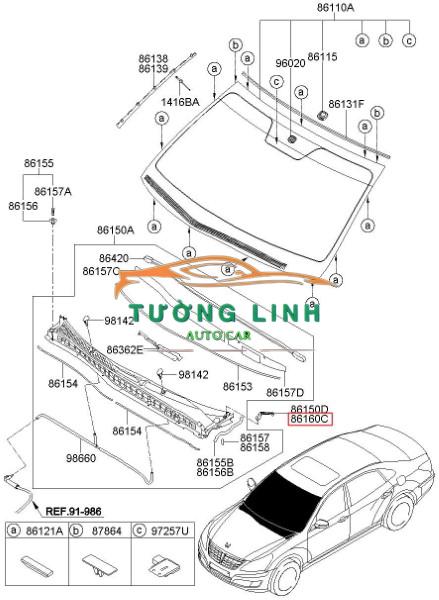 Ốp máng nước hyundai elantra 2021 | 86150F2100 - Ảnh 4