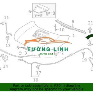 BẢN LỀ NẮP CAPO XE HYUNDAI HD120 | 827156A000 - Ảnh 5
