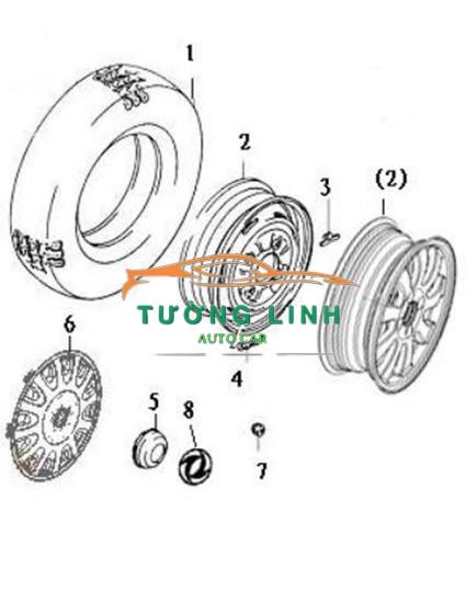 4157508100 | ỐP LA ZĂNG XE REXTON 2001 - Ảnh 3