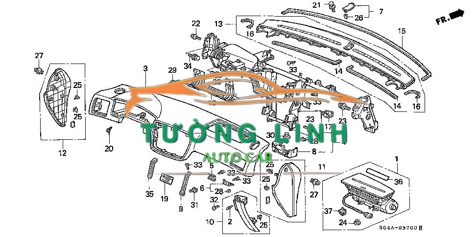4610206000 | NẮP ĐẬY VÔ LĂNG XE SSANGYONG KORANDO 2002 - Ảnh 3