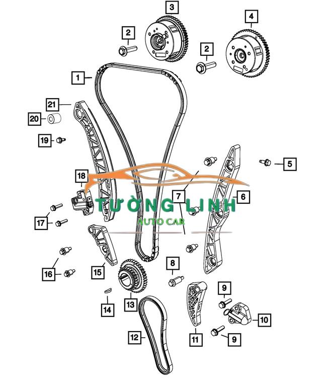 243884A100 | DẪN HƯỚNG XÍCH CAM HYUNDAI STAREX - Ảnh 5