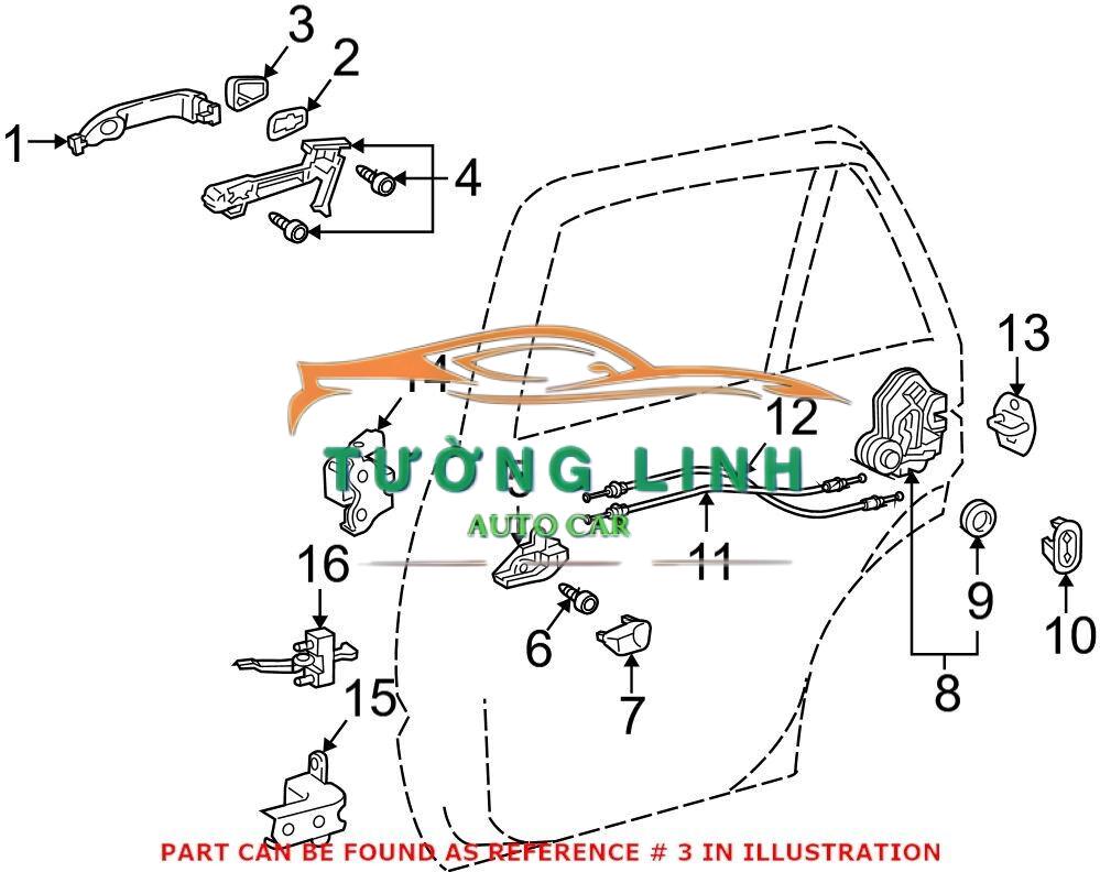 Đuôi tay mở cửa xe vinfast vf5 2023-2026 | BIW73110361AC - Ảnh 5