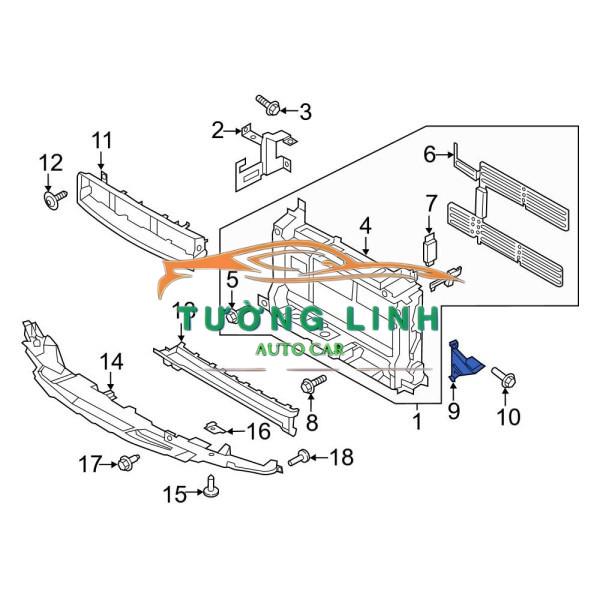 64101F2500 | KHUNG XƯƠNG ĐẦU XE ELANTRA 2018 - Ảnh 3