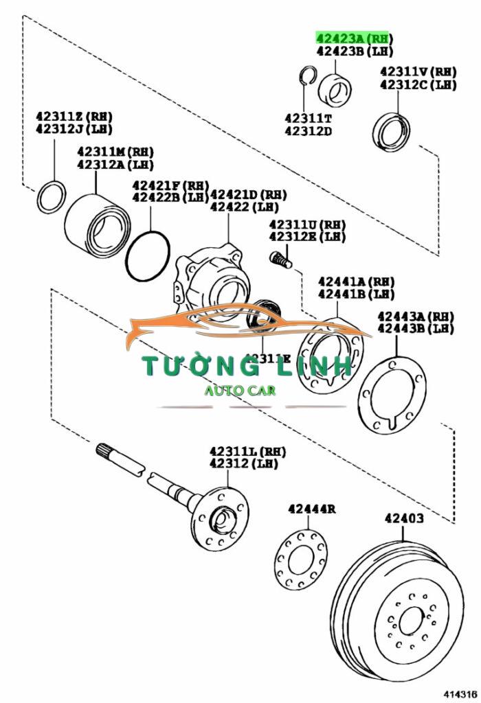 335086 | BẠC ĐẠN BÁNH TRƯỚC XE PEUGEOT 207 - Ảnh 4