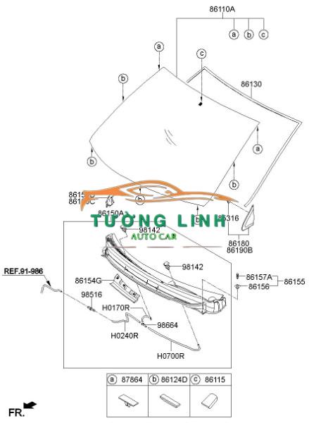 73350T7WA00 | KÍNH CÁNH CỬA XE HONDA HRV 2017 - Ảnh 3