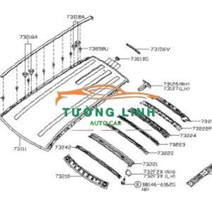 GIOĂNG NÓC XE TOYOTA CAMRY 2010 CHÍNH HÃNG | 75555-06070 - Ảnh 5