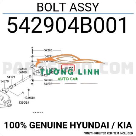 542904B001 | ỐC TĂNG THANH XOẮN XE PORTER 2005 - Ảnh 3
