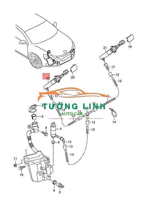 VÒI RỬA ĐÈN PHA XE MITSUBISHI OUTLANDER 2016-2021 | 8264A309 - Ảnh 4