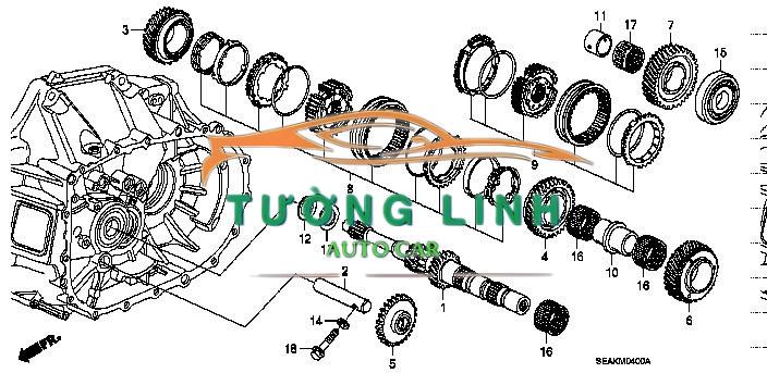 BÁNH RĂNG HỘP SỐ XE CHANGAN STAR | BR1212347 - Ảnh 4