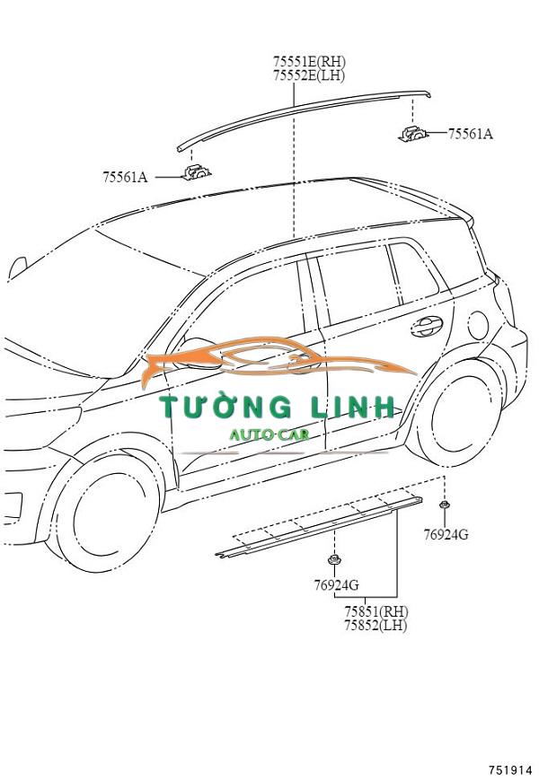 811615H000 | NẸP CHÂN KÍNH HYUNDAI HD65 - Ảnh 3