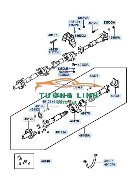 491204A000 | KHẤU NỔI CÁC ĐĂNG XE HYUNDAI PORTER 2 D4BH - Ảnh 3