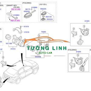 819001R700 | KHÓA CỔ VÔ LĂNG HYUNDAI ACCENT 2013 - Ảnh 4