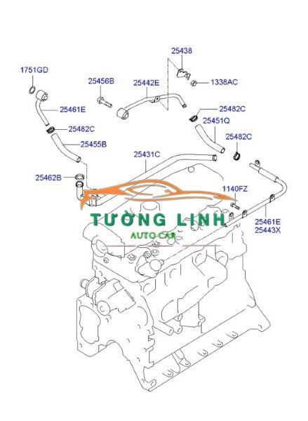 Ống nước turbo nissan navara 2020 | 14498EB70A - Ảnh 4