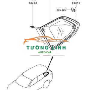 6121A687 | KÍNH CHẾT HÔNG SAU MITSUBISHI PAJERO 2008-2013 - Ảnh 5