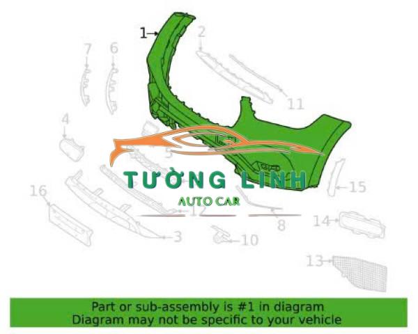 LƯỚI CẢN TRƯỚC XE MAZDA 6 2015-2021 | GW2F501T1 - Ảnh 2
