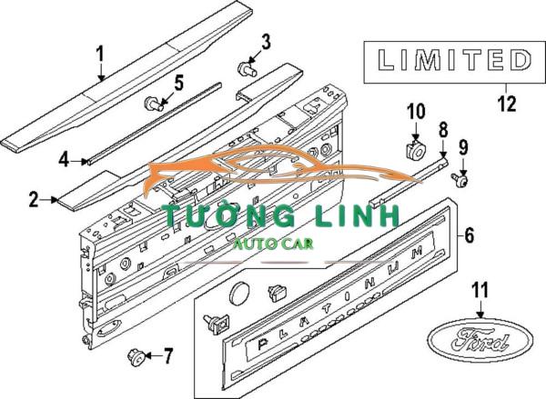 LOGO CAM LÙI FORD F150 2023 | CL3Z9942528B - Ảnh 5