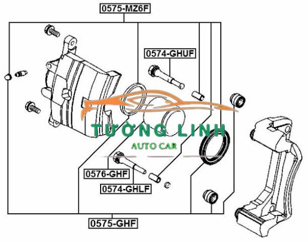 BỘ ẮC PHANH TRƯỚC DAEWOO ESPERO 1997-2002 | 93740249 - Ảnh 5