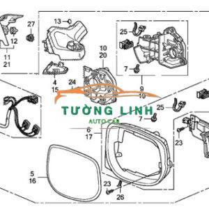 Mặt gương (kính) chiếu hậu Mercedes V250 2022 | 55102035 - Ảnh 5