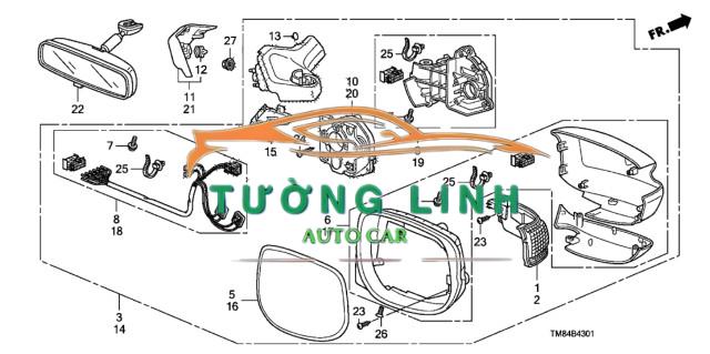Mặt gương (kính) chiếu hậu Mercedes V250 2022 | 55102035 - Ảnh 5