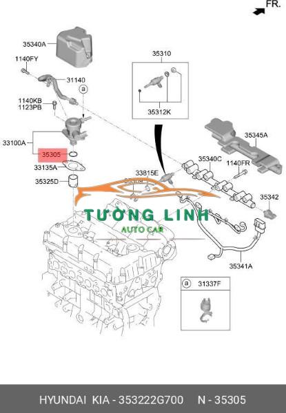 Ron cụm bướm ga Kia Sorento 2023 | 351052F000 - Ảnh 4
