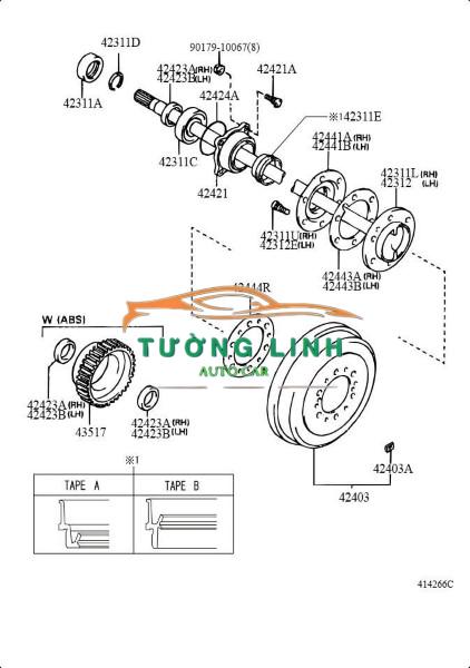 BI LÁP SAU XE TOYOTA CROWN 1997 | 90363T0008 - Ảnh 4