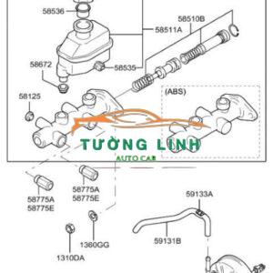 Tổng phanh kia k2700 2004-2011 | 585104E200 - Ảnh 4