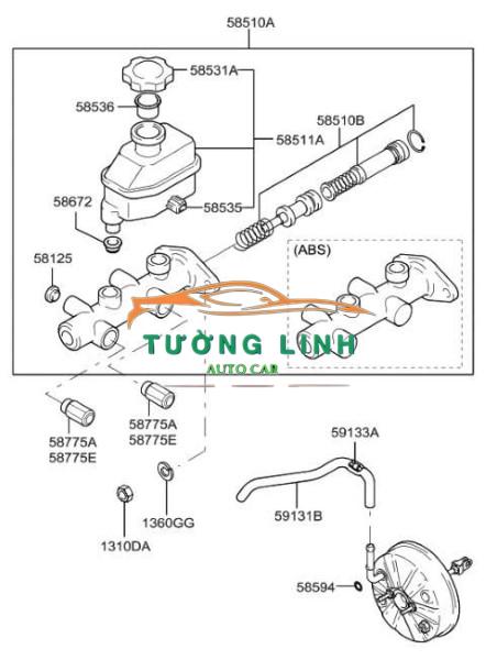 Tổng phanh kia k2700 2004-2011 | 585104E200 - Ảnh 4
