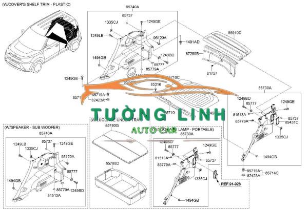 Giá để đồ cốp hậu hyundai i20 2018 | 85910C7000TRY - Ảnh 5