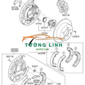 Cụm dừng thắng bánh sau xe hyundai porter 2 2009 | 583004F000 - Ảnh 5